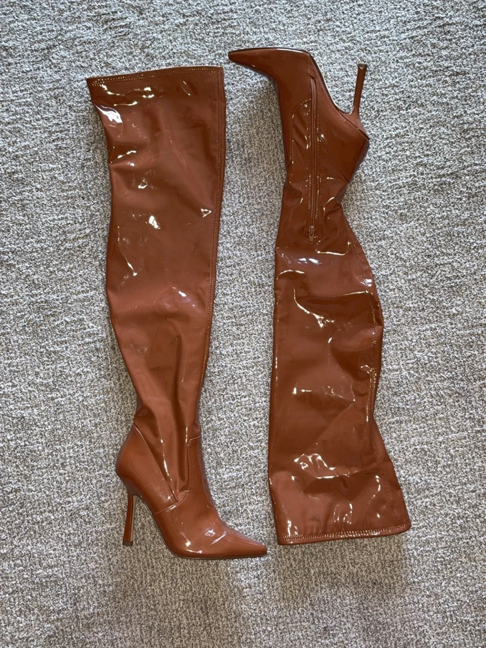 Steve Madden Over-the-Knee Stiletto Boots in Brown